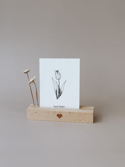 Wooden Photo and flower holder