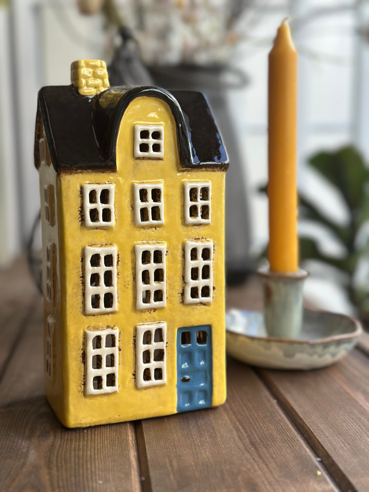 House f/tealight Nyhavn blue door