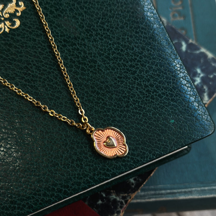 Vintage Heart Neckless Old Pink