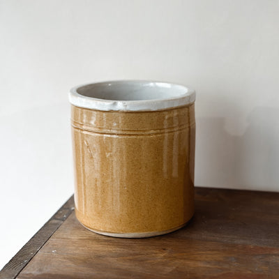 Yellow Stoneware Jar