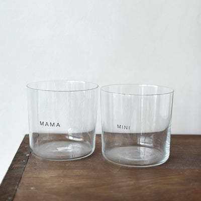 Conjunto de 2 copos Mama & Mini preto