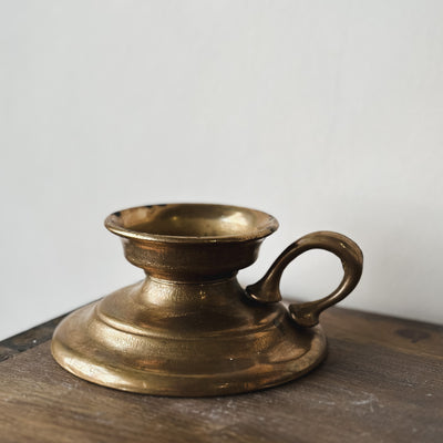 Antique GILDE Brass Candle Holder