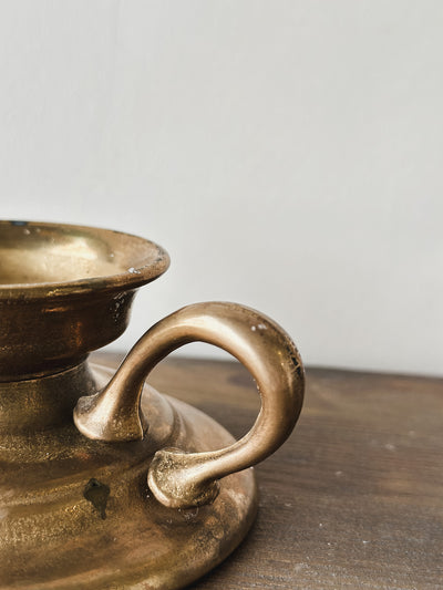 Antique GILDE Brass Candle Holder