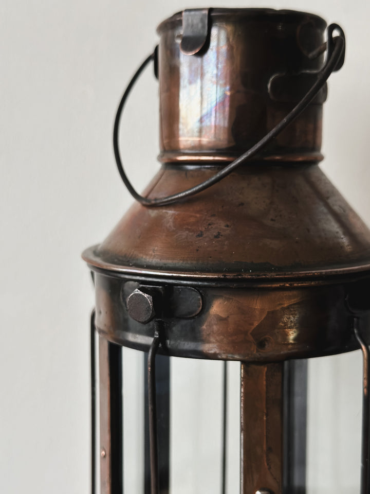 Vintage Copper Nautical Style Oil Lantern