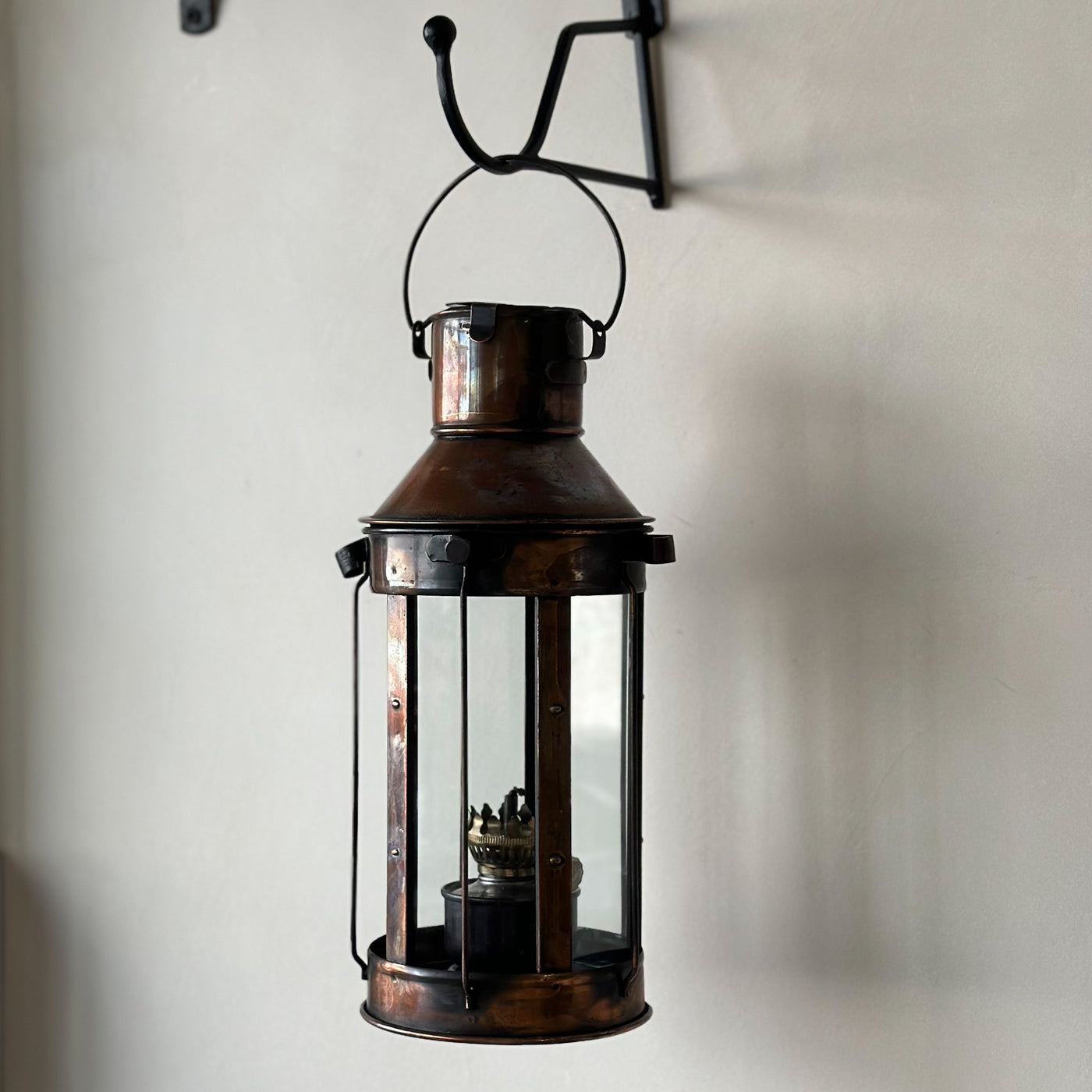 Vintage Copper Nautical Style Oil Lantern