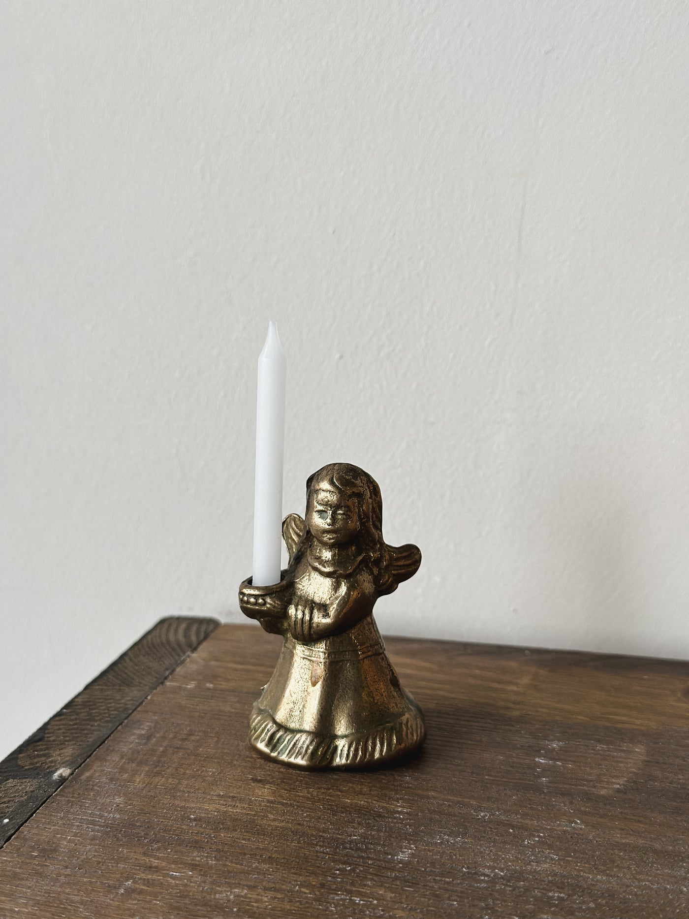 Antique Angel Girl Candle Holder