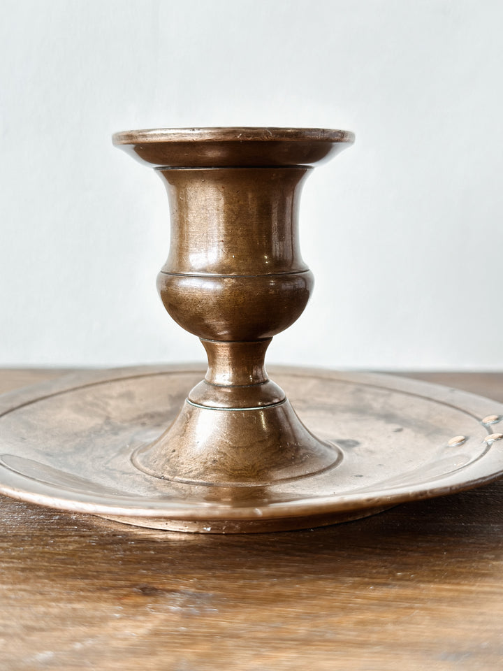 Vintage Walking Brass Candle Holder