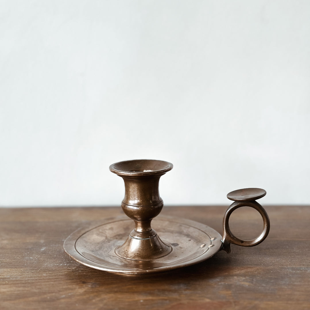 Vintage Walking Brass Candle Holder