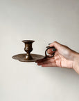 Vintage Walking Brass Candle Holder