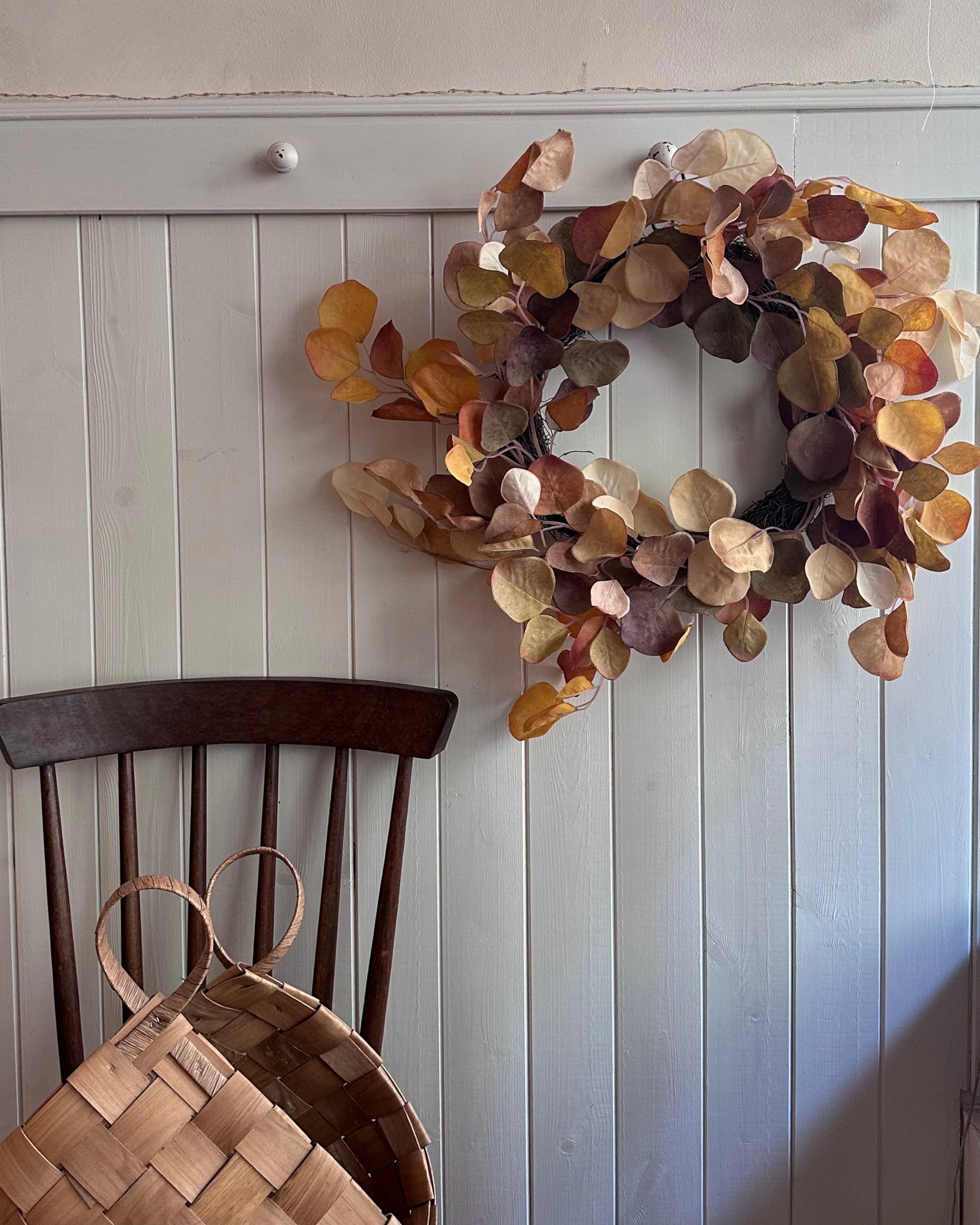 Faux Autumn Foliage Wreath
