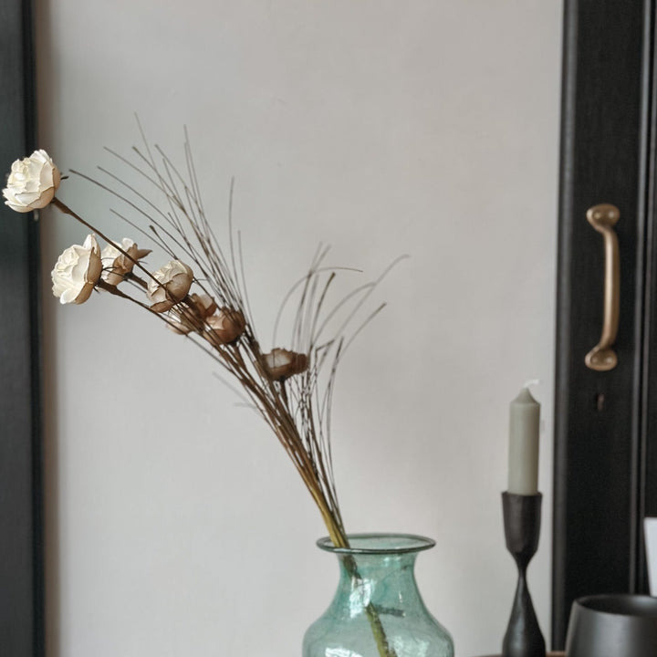 Artificial flower, mix of wild old pink flowers and grass