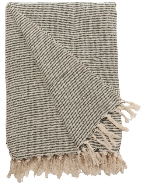 Throw Natural/Dark Green - Braid