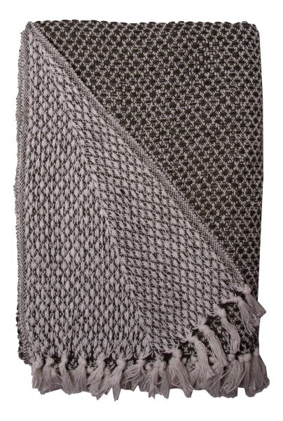 Throw Olive - Net Pattern