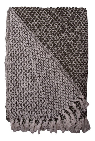 Throw Olive - Net Pattern