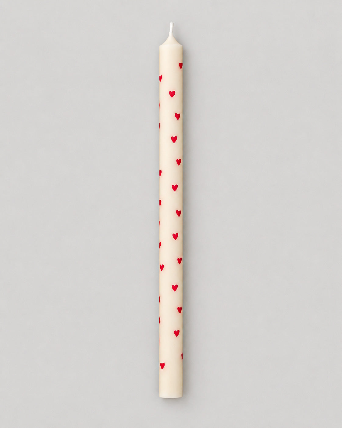 Taper candle - Red hearts 1.3 cm