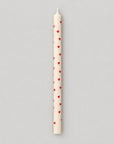 Taper candle - Red hearts 1.3 cm