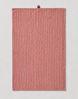 Tea towel natural with red stripes