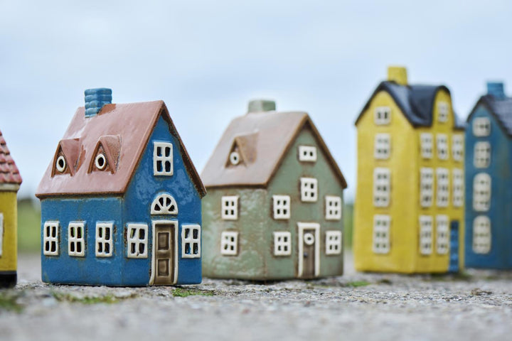 House f/tealight Nyhavn blue door