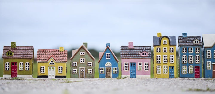 House f/tealight Nyhavn blue door