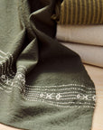 Tea towel moss green
