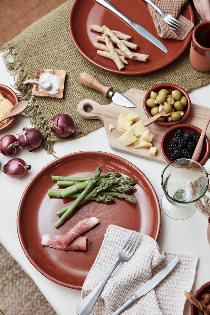 Place mat olive green jute