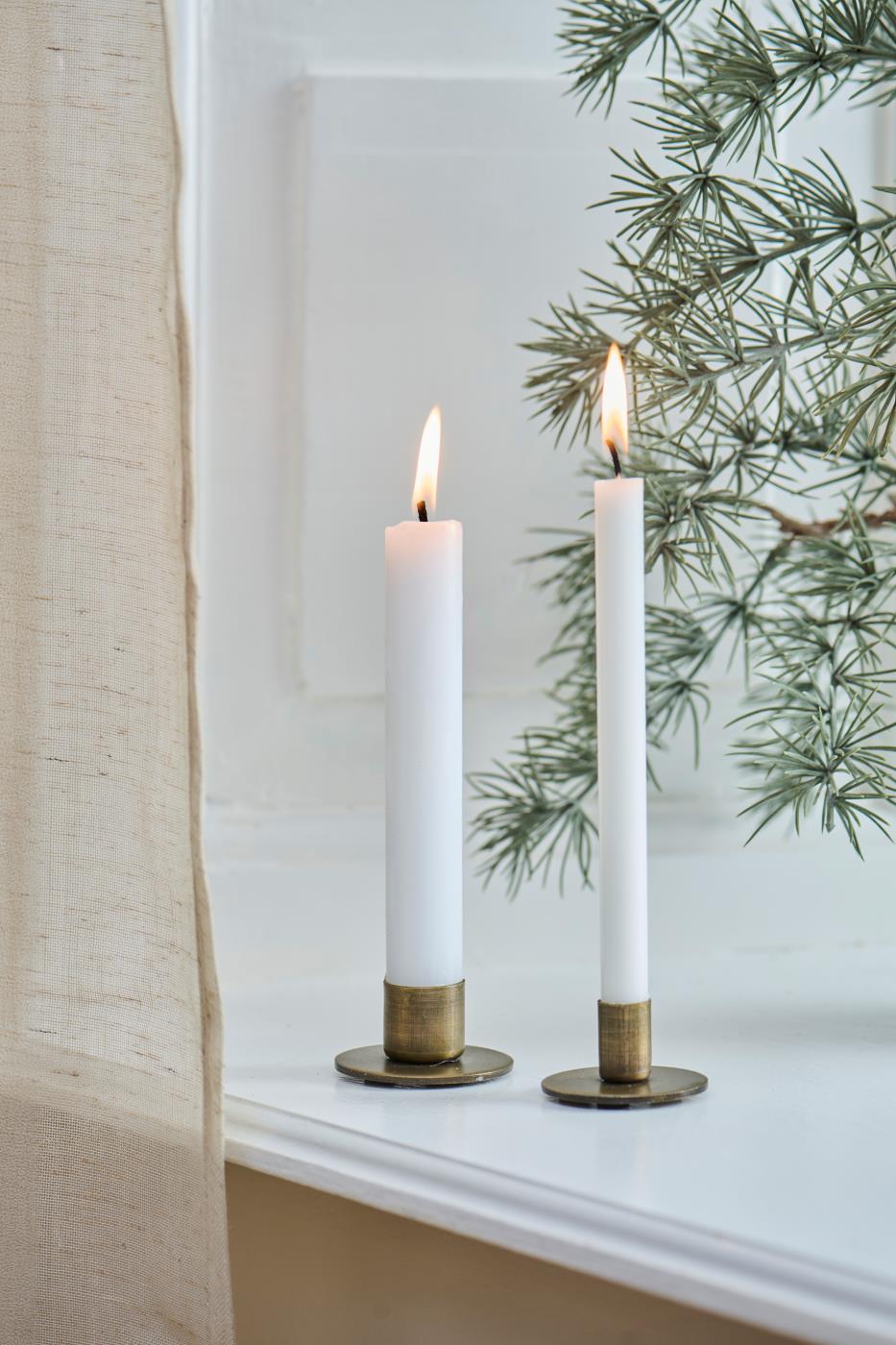 Candle holder - Brass flat base for 2.2cm candle
