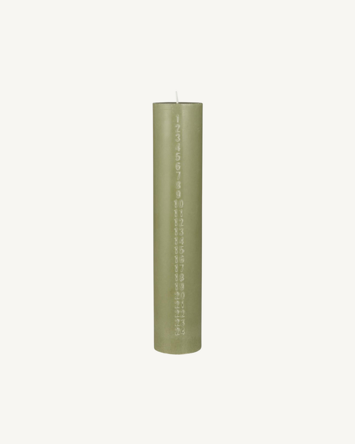 Christmas Advent candle - Dusty Green