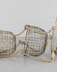 Baskets Metal Hanging -set of 3