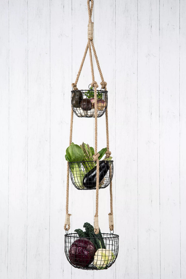 Baskets Metal Hanging -set of 3
