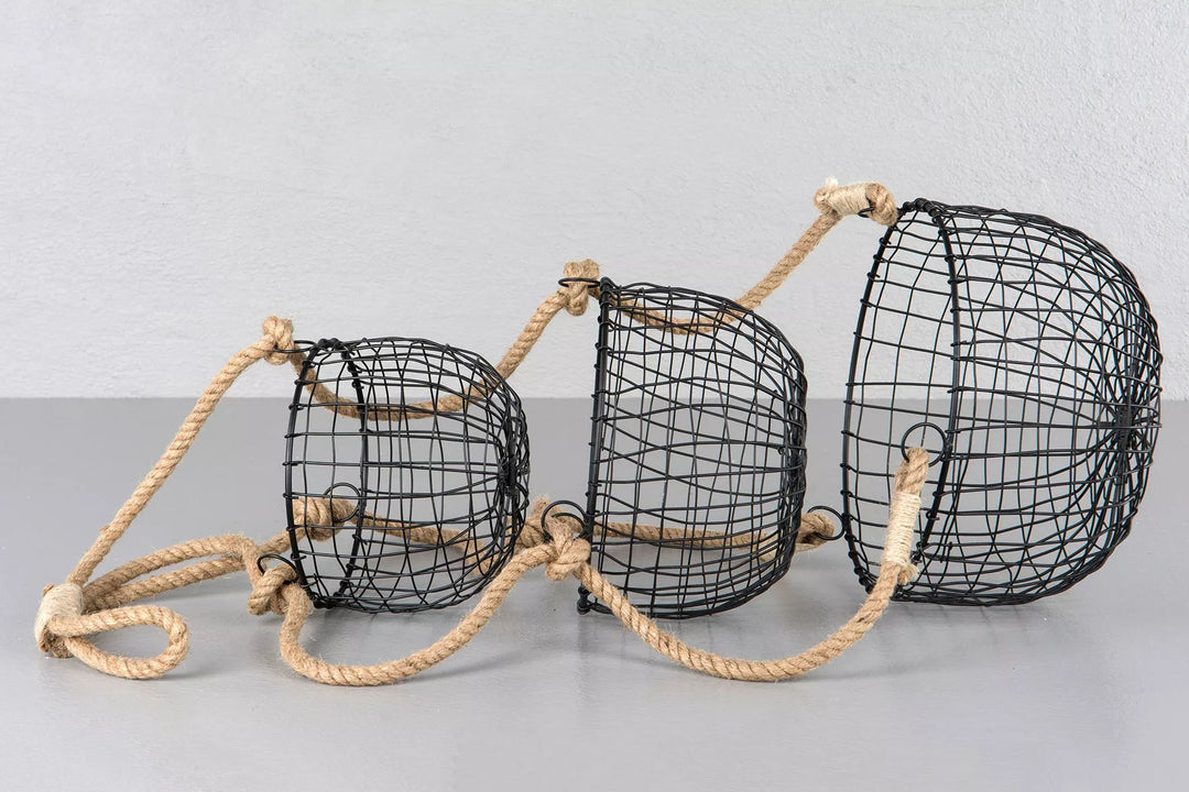 Baskets Metal Hanging -set of 3