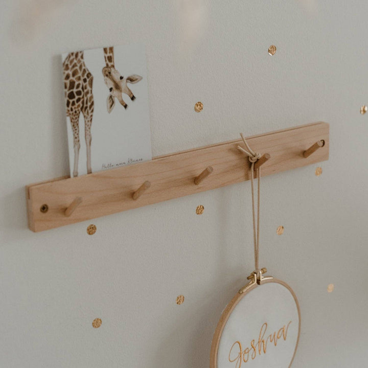 Hook rack with card holder