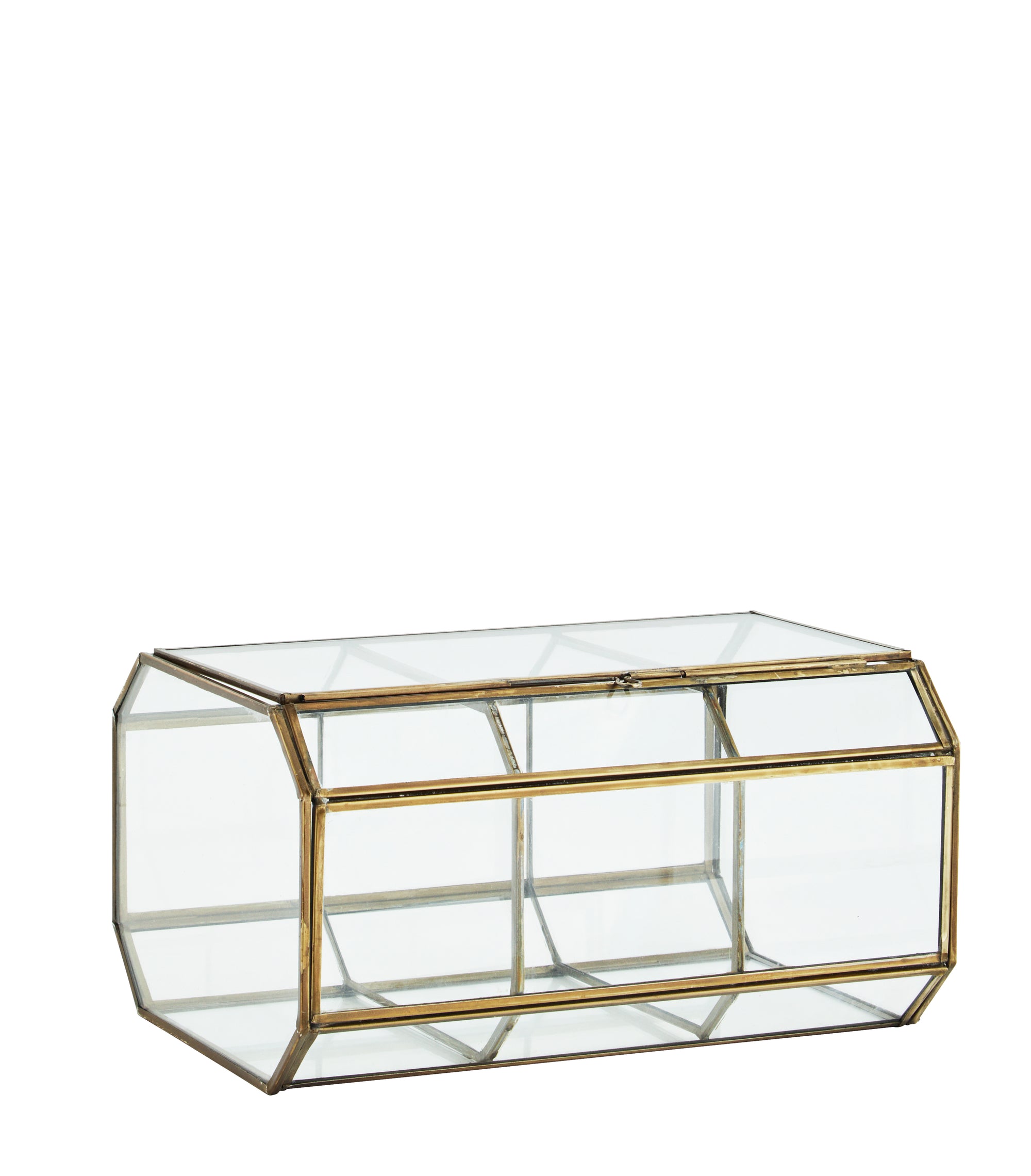 Partitioned glass box