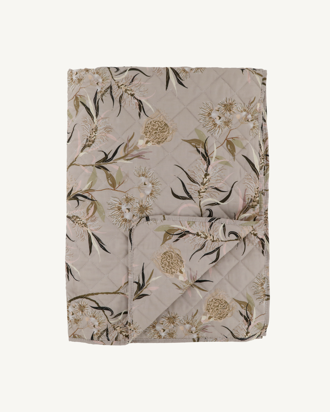 Floral patterned fabric on a white background