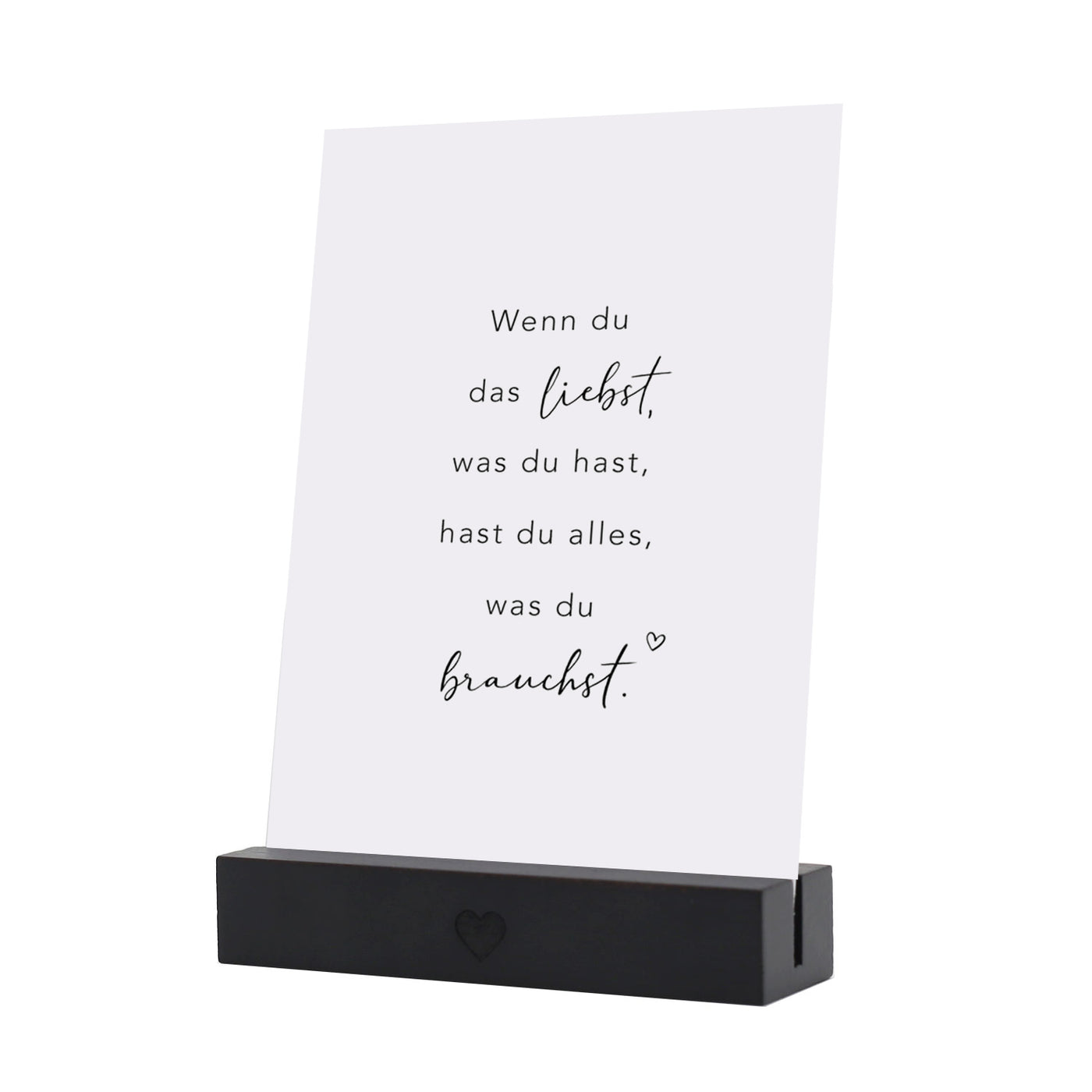 Photo and Card holder heart black