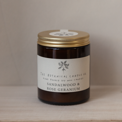 Sandalwood & Rose Geranium Soy Candle