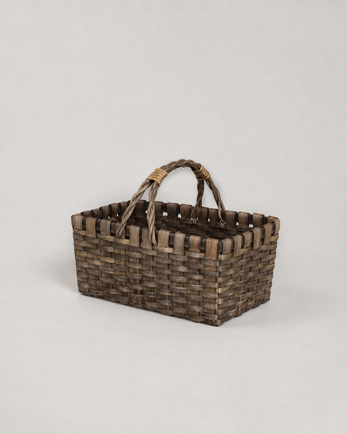 Wood Basket with Handle