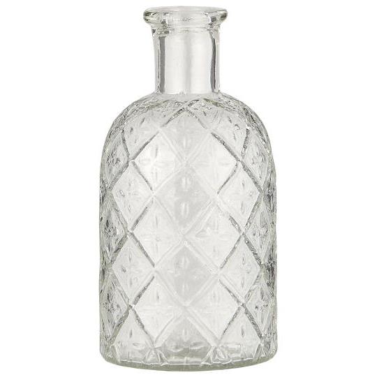 Pharmacy glass f/dinner candle harlequin pattern