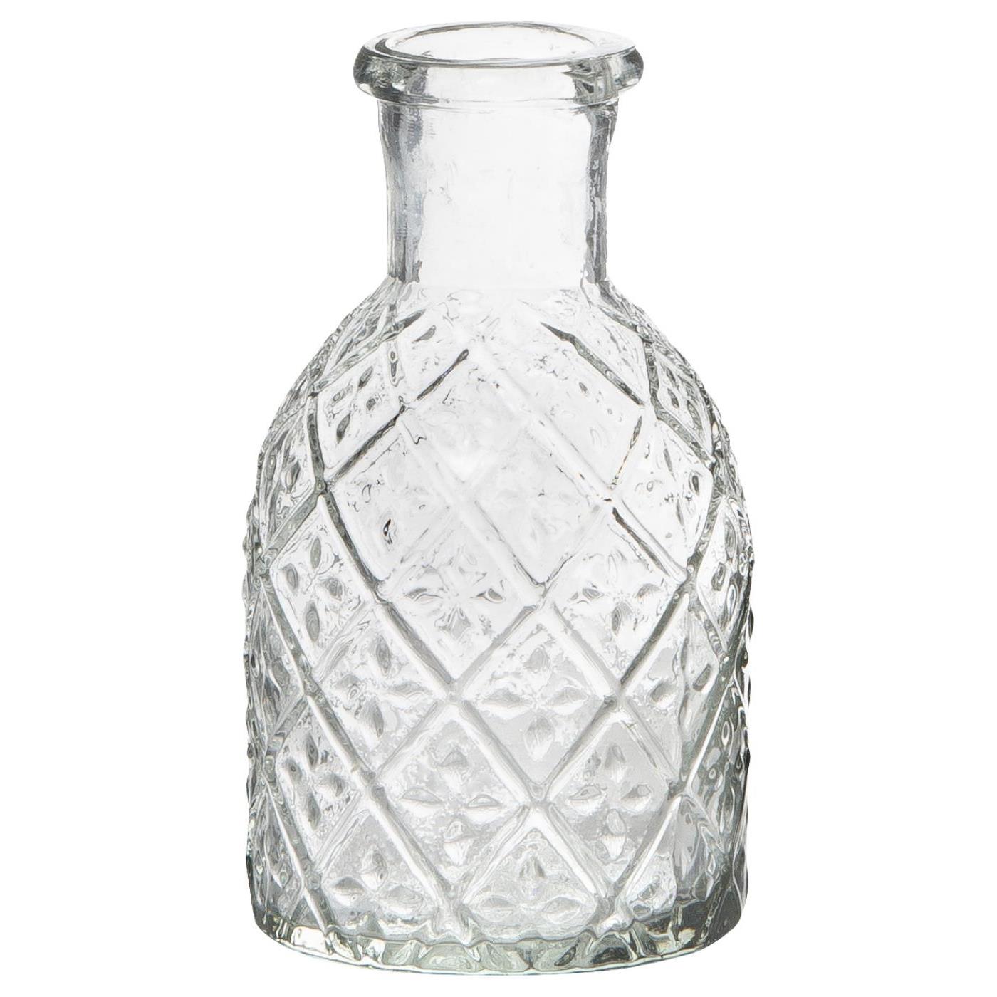 Pharmacy glass f/dinner candle harlequin pattern