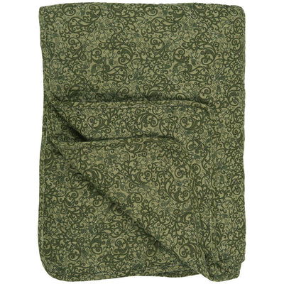 IB Laursen Quilt verde musgo com padrão em tons de verde
