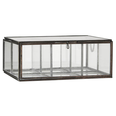 Caixa de vidro com 6 divisões