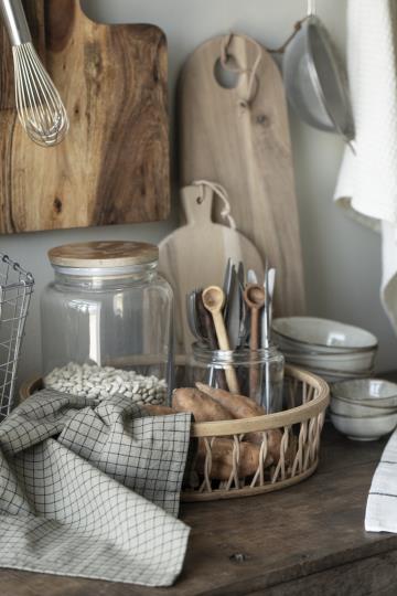 Glass Jar With Wooden Lid - 3 sizes