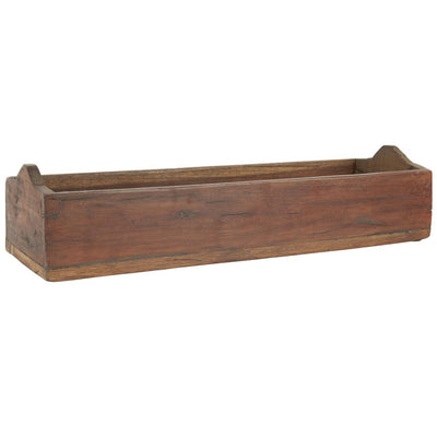 Caja de madera oblonga