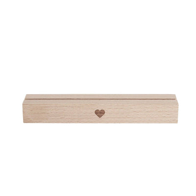 Photo and Card holder Heart Natural (15cm)