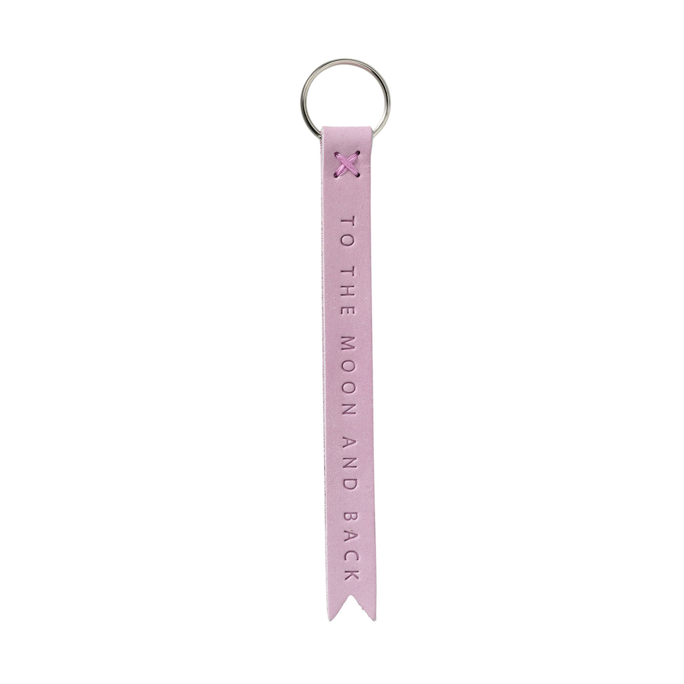 Leather keychain - To the moon and back