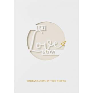 Weeding card Let love grow
