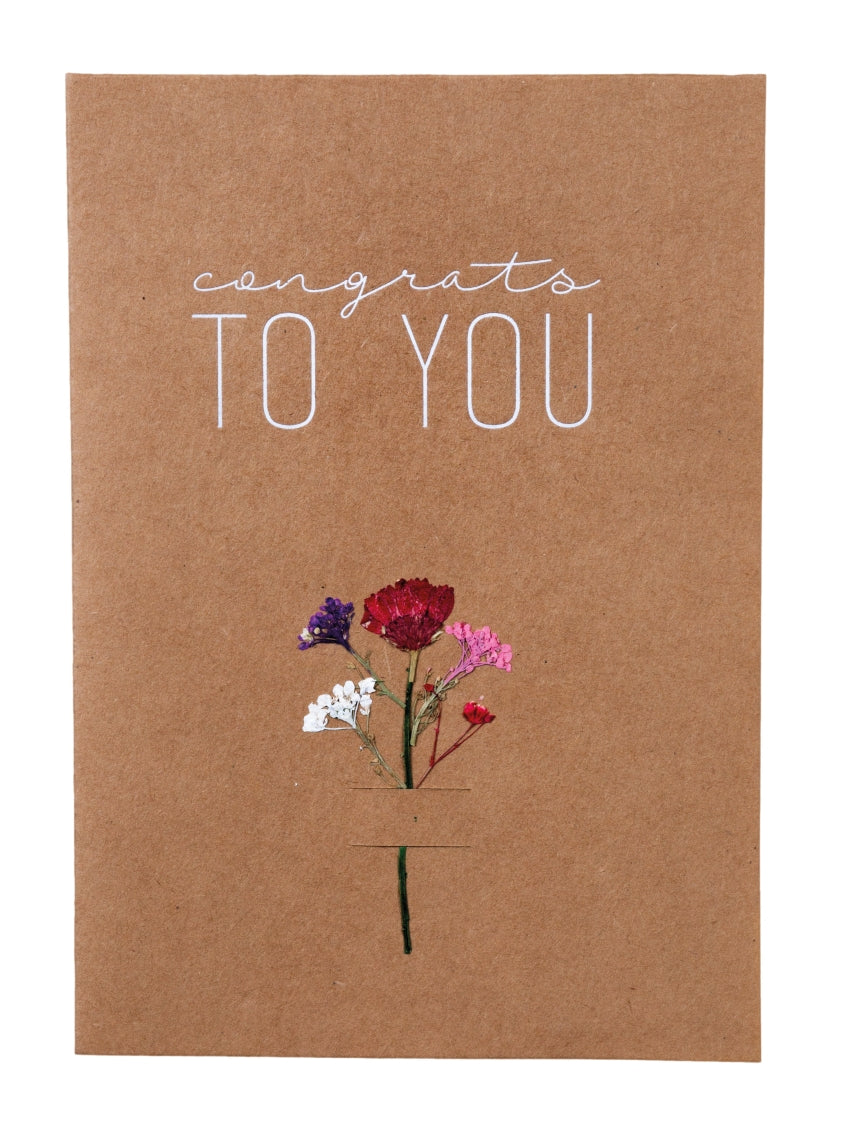 Flower Card Congrats To You