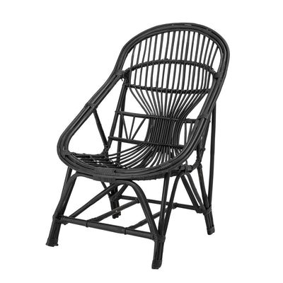Joline Lounge Chair, Black, Cane