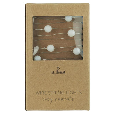 Wire string lights 40 snowballs