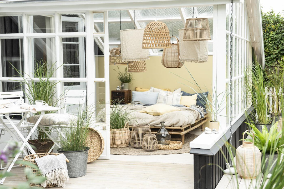 Hanging lamp bamboo cord L:150 cm