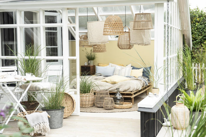 Hanging lamp bamboo cord L:150 cm